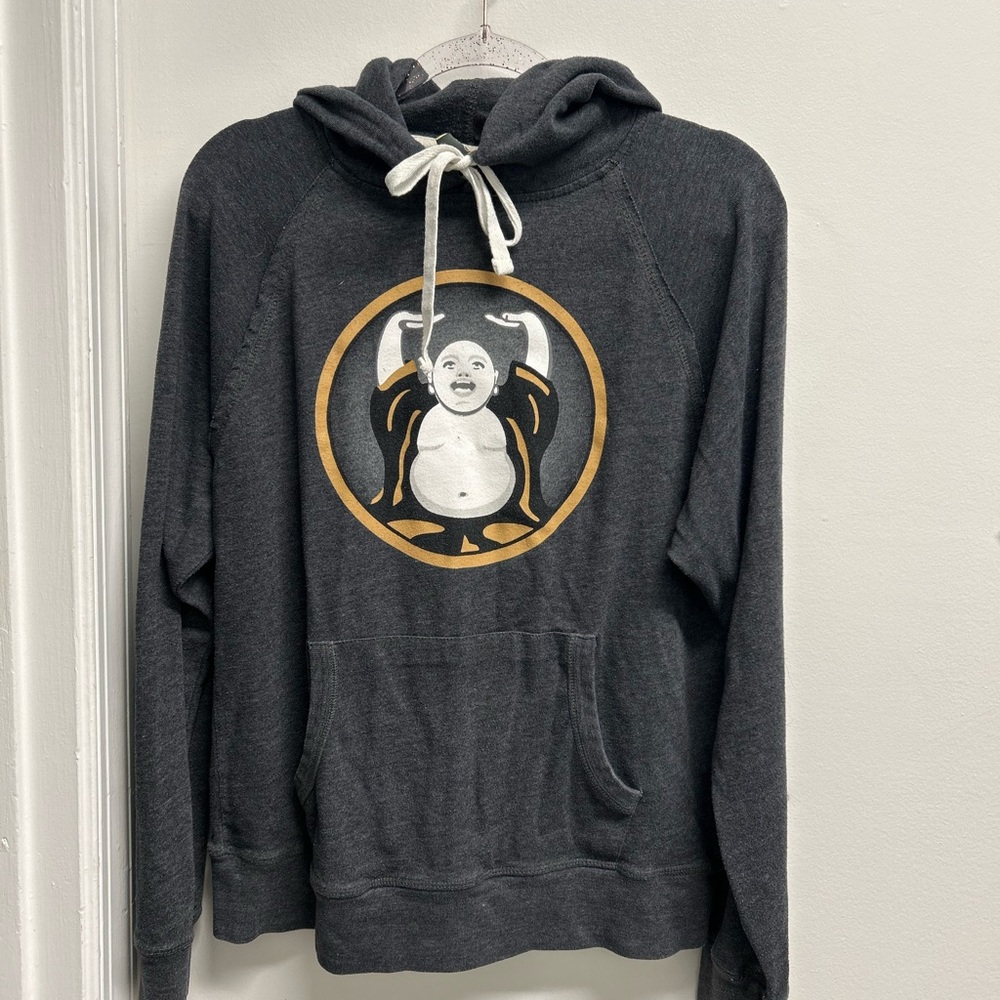 Gray Buddha Belly Love Brewery and Taproom Graphic Hoodie